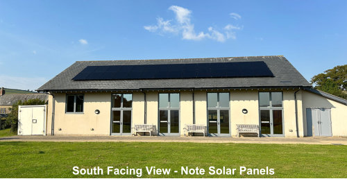 South Facing View - Note Solar Panels