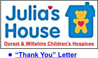 •	“Thank You” Letter Dorset & Wiltshire Children’s Hospices