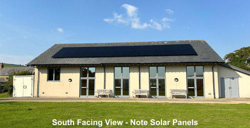 South Facing View - Note Solar Panels