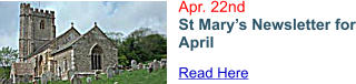 Apr. 22nd St Mary’s Newsletter for April Read Here