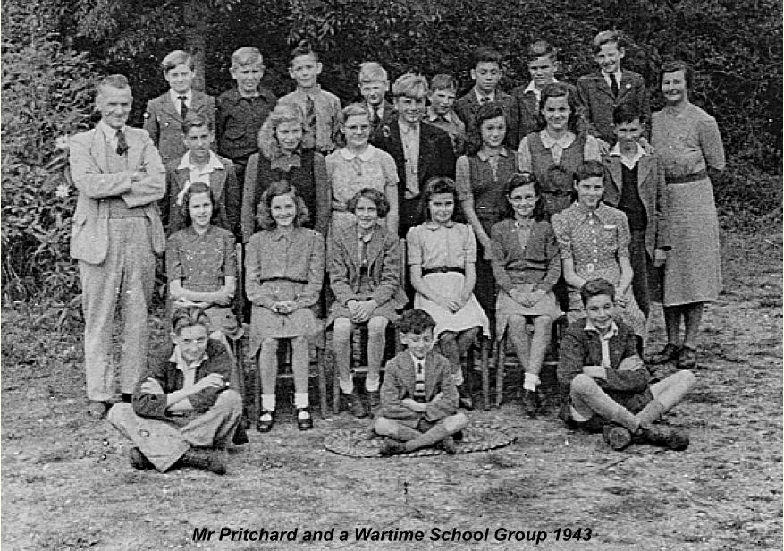 Mr Pritchard and a Wartime School Group 1943