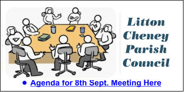 •	Agenda for 8th Sept. Meeting Here Litton Cheney Parish Council